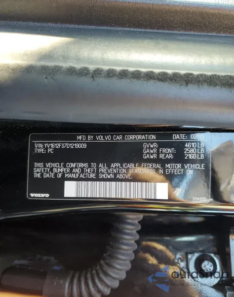 2013 Volvo S60 T5 z USA, uszkodzony, nr VIN YV1612FS7D1219009